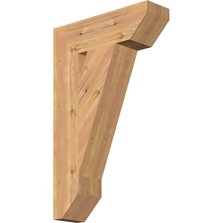 Ekena Millwork Traditional Slat Smooth Bracket, Western Red Cedar, 5 1/2"W x 20"D x 32"H BKT06X20X32TRA06SWR